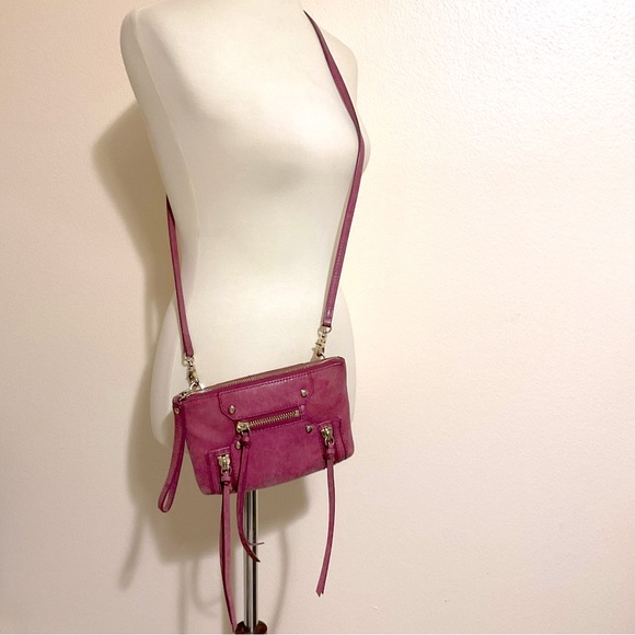 Botkier Burgandy Leather Crossbody, Wristlet Bag - Picture 4 of 10